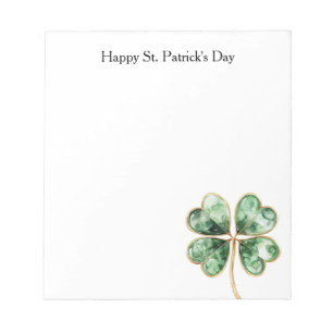 Grönt Guld Shamrock St. Patrick's Day Anteckningsblock