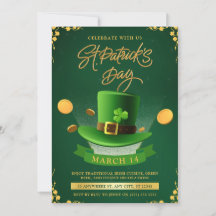 Grönt & Guld St. Patricks dag firande fest