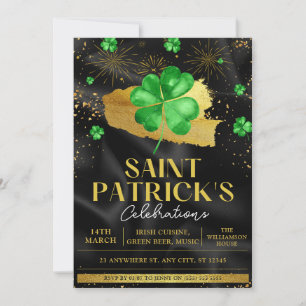 Grönt & Guld St. Patrick's Day Firande Party I Inbjudningar