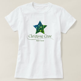 Grönt Guld Star Cute Modern julkvinna T Shirt