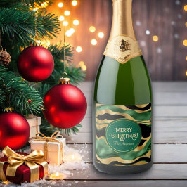 Grönt Guld Svarta Glitter Vinkara