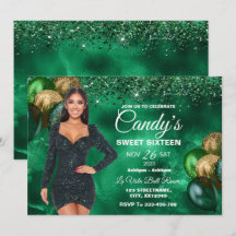 Grönt & Guld Sweet 16 Girl Birthday Investigation