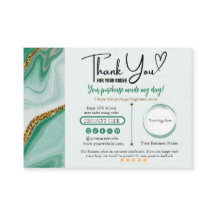 Grönt Guld Tack Affärskort