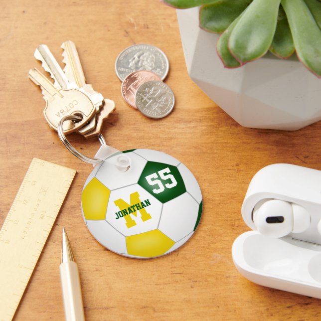 grönt guld team färg-pojkar Stulboll för flickor Nyckelring (Skrivbord)