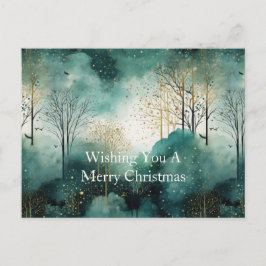 Grönt Guld Träd jul Vykort