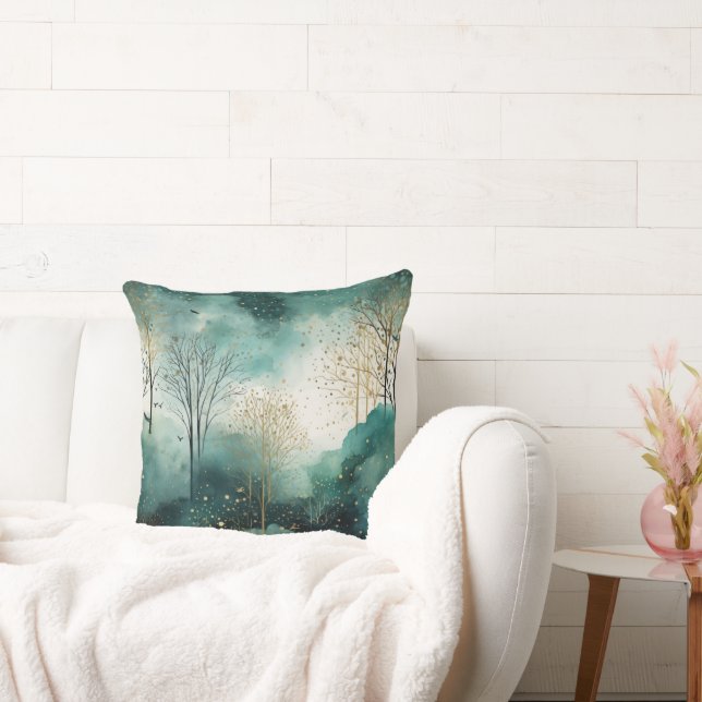 Grönt Guld Träd Kudde (Soffa)