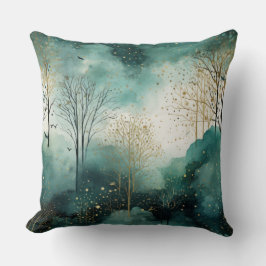 Grönt Guld Träd Kudde