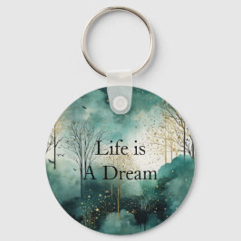 Grönt Guld Träd Nyckelring