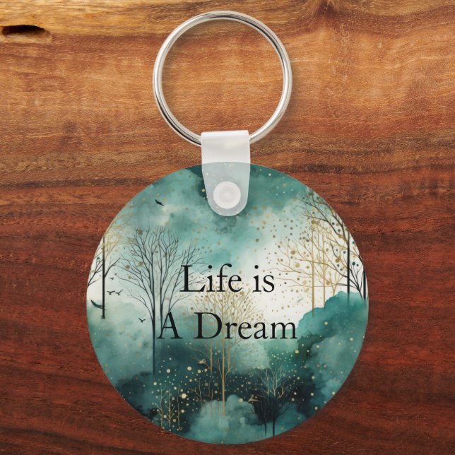 Grönt Guld Träd Nyckelring (Framsida)