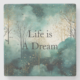 Grönt Guld Träd Stenunderlägg