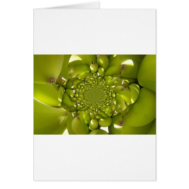 Grönt Guld: Tropical Twist banan Kaleidoskop Hälsningskort (Framsidan)