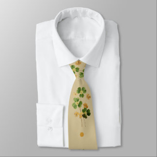 Grönt Guld Vattenfärg Shamrock Slips