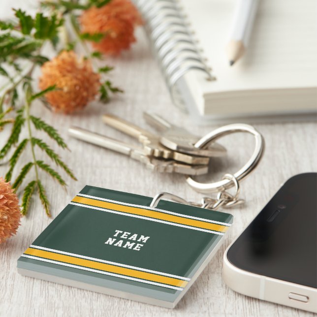 Grönt Guld White Sports Jersey Team Namn Number (Högra Framsidan)