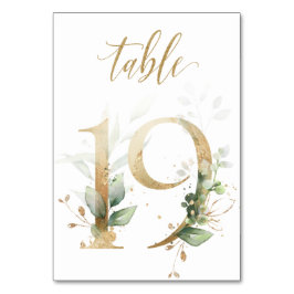 Grönt & guldgrönt lövverk, Bord 19, Bordskort