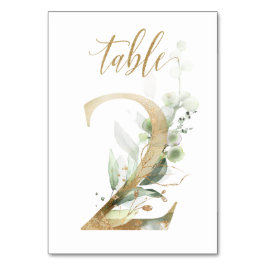Grönt & guldgrönt lövverk, Bord 2, Bordskort