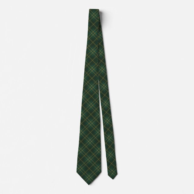 Grönt Gult Argyle Tartan Play Mönster Slips (Framsida)
