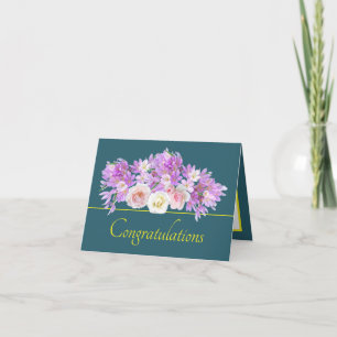 Grönt Gult Bouquet Ro & Crocus Grattisar Kort