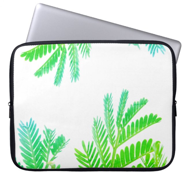 Grönt Gult Fever Träd Löv Laptop sleeve (Framsidan)