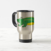 Grönt Gult Gator Alligator Croc Crocodile Animal