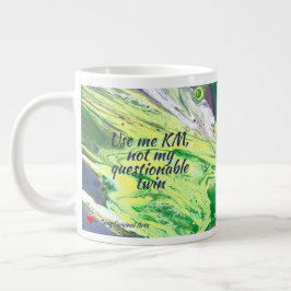 Grönt Gult Lavender Abstrakt Funny fras Jumbo Mugg