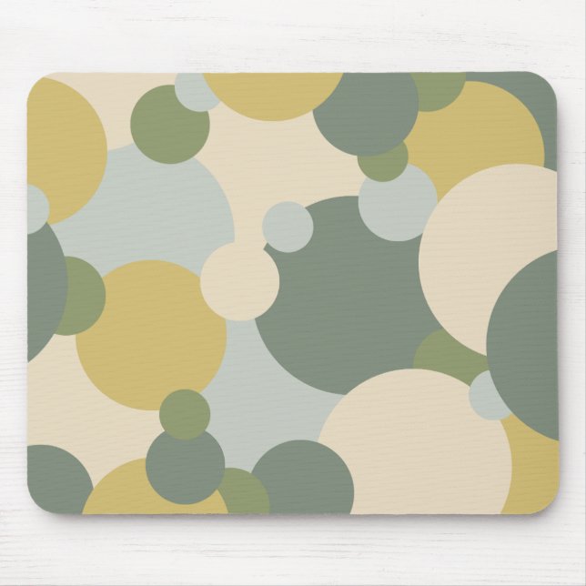 Grönt-gult-molekyler, musknapp musmatta (Framsidan)