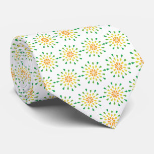 Grönt, gult och orange slips