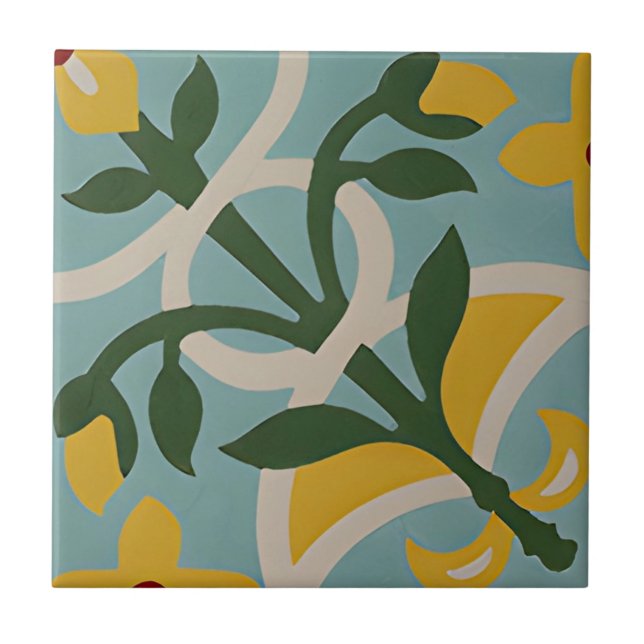 grönt gult struktur kakelplatta (Framsidan)