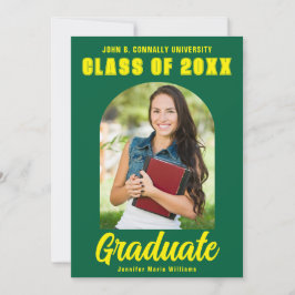 Grönt Gult Student Foto Modern Bold Studenten Meddelande