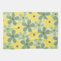 Grönt Gult Tropical Blommigt Botanical Summer