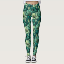 Grönt gymträningstillbehör Amaryllisaccent Present Leggings