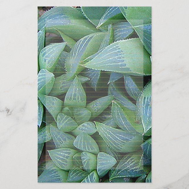 Grönt Haderiia Plants Lining Stationery Brevpapper (Framsida)