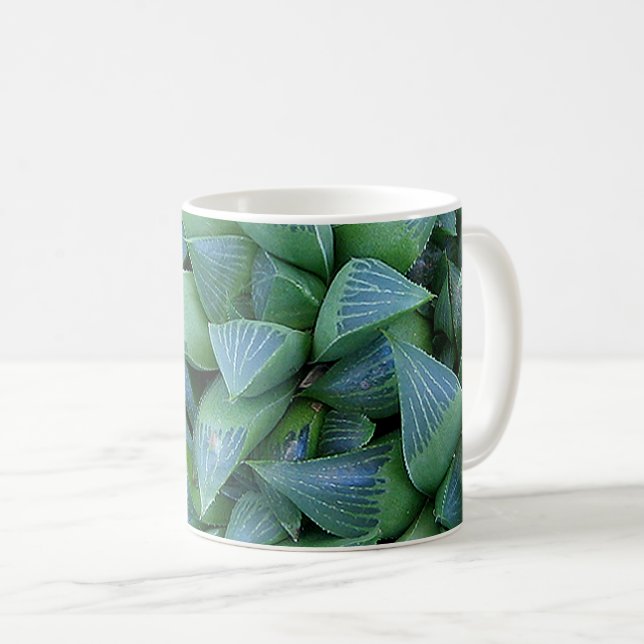 Grönt Hahavia Succulent Plant Gardener Mugg (Framsida höger)