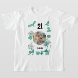 Grönt Halloween-anpassningsbar med foto, ålder och T Shirt