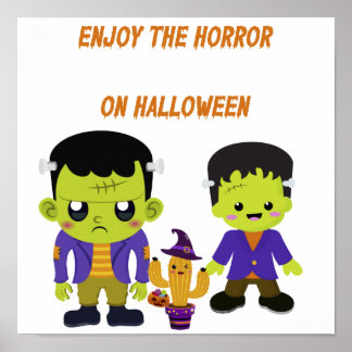 Grönt Halloween Poster