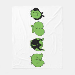 Grönt Hamster-knapp Fleecefilt