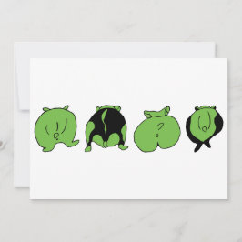 Grönt Hamster-knapp Inbjudningar