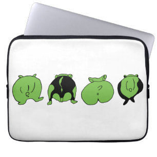Grönt Hamster-knapp Laptop Fodral