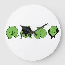 Grönt Hamster-knapp Stor Klocka