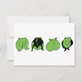 Grönt Hamster-knapp Tack Kort