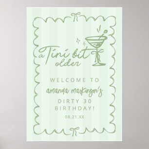 Grönt Hand plockade A Tini Bit Older Birthday Välk Poster