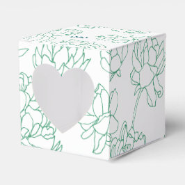 Grönt Hand plockade Peony Flowers Bröllop Presentaskar