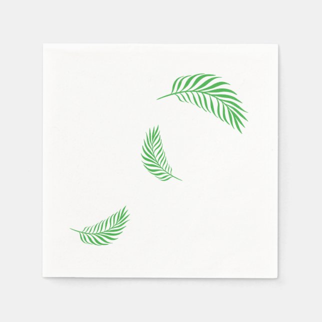 Grönt Handflatan/Fern Fronts Pappersservett (Framsidan)