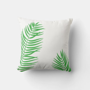 Grönt Handflatan Frond Silhouette Dekorativ kudde