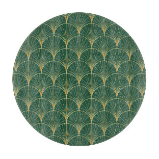 Grönt Handflatan Löv Art Deco