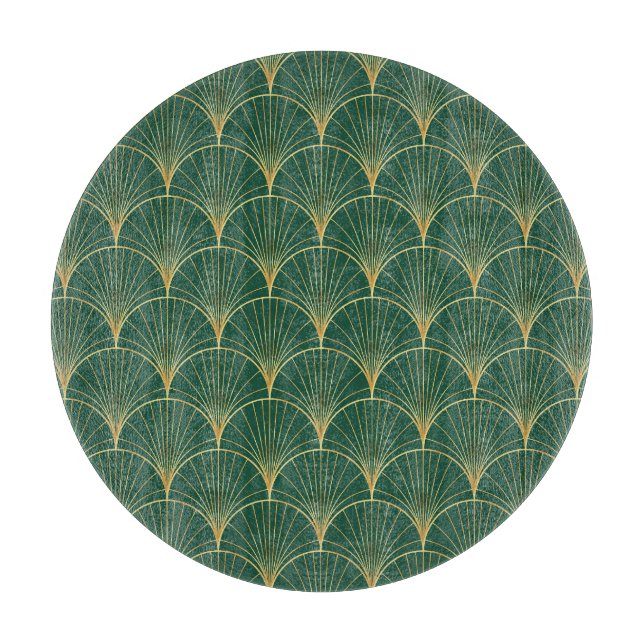 Grönt Handflatan Löv Art Deco (Framsidan)