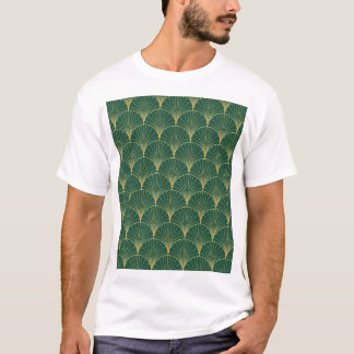 Grönt Handflatan Löv Art Deco T Shirt