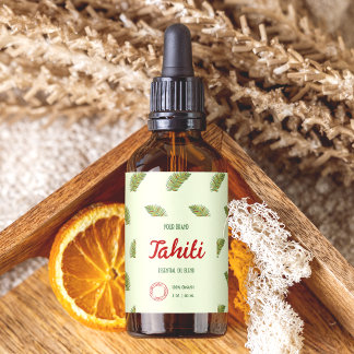Grönt Handflatan Löv Cosmetics Dropper Flaska-etik Fraktsedel