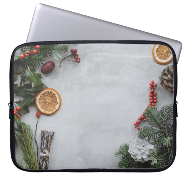 GRÖNT HANDFLATAN LÖV LAPTOP FODRAL (Framsidan)