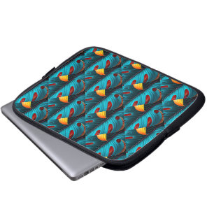 Grönt Handflatan Löv Mönster Laptop Fodral