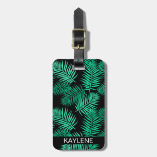Grönt Handflatan Löv Personlig Luggage Tag-nummer Bagagebricka